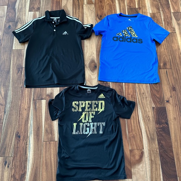 Lot of 3 adidas youth boy medium shirts - Picture 1 of 3